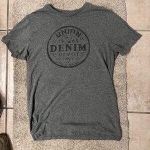 Vintage old navy union denim grey t shirt